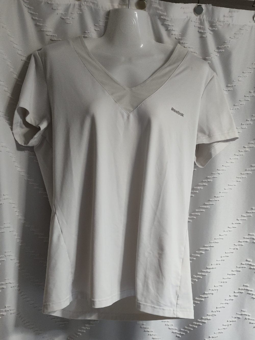 Reebok Women's Short Sleeve V-Neck Tee in White